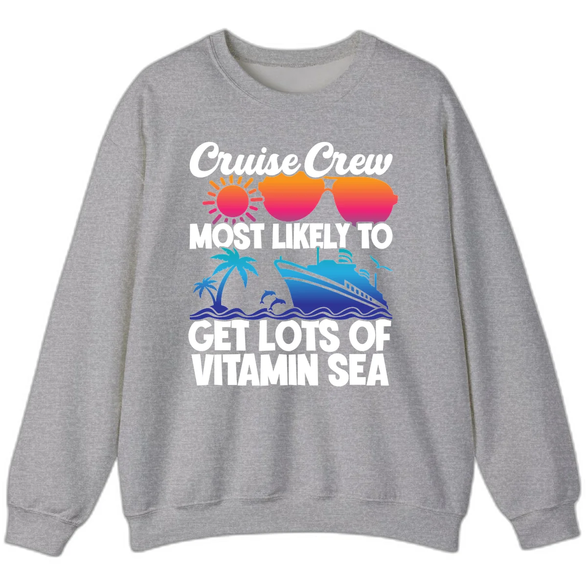Cruise Crew Vitamin Sea Sweatshirt in Sport Grey