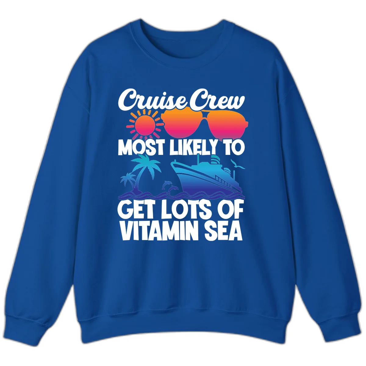 Cruise Crew Vitamin Sea Sweatshirt in Royal