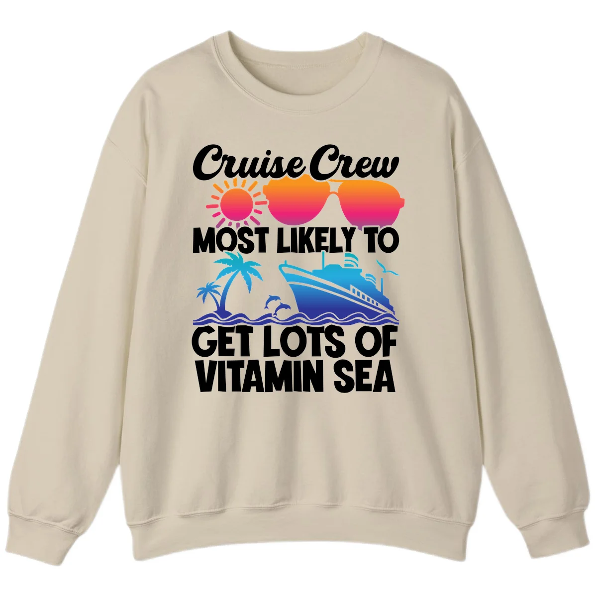 Cruise Crew Vitamin Sea Sweatshirt in Sand