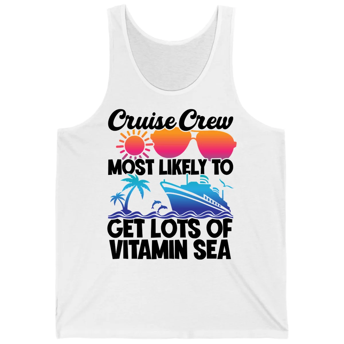 Cruise Crew Vitamin Sea Tank Top in White