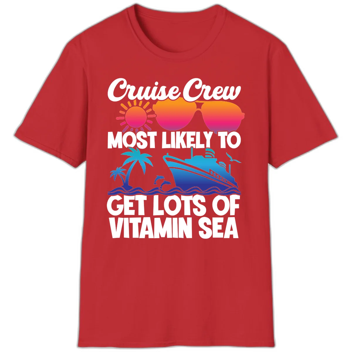 Cruise Crew Vitamin Sea T-Shirt in Red