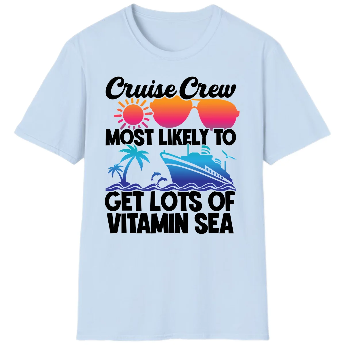 Cruise Crew Vitamin Sea T-Shirt in Light Blue