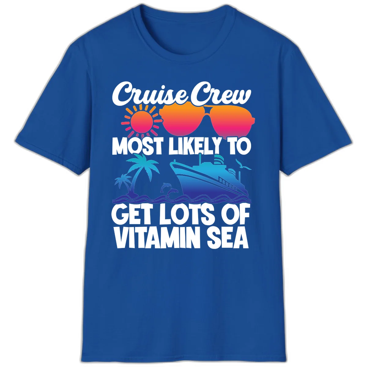 Cruise Crew Vitamin Sea T-Shirt in Royal
