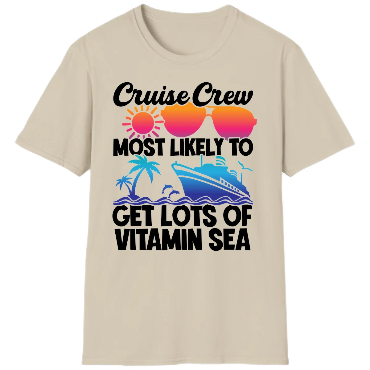 Cruise Crew Vitamin Sea T-Shirt in Sand