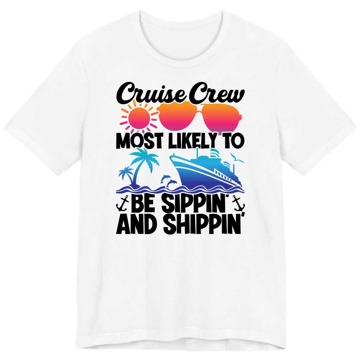 Most Likely To Be Sippin And Shippin Premium T-Shirt in White
