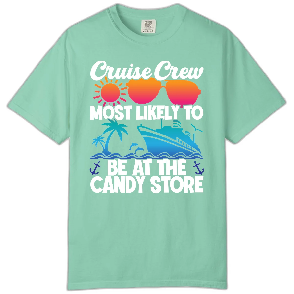 Cruise Crew Candy Store Comfort Color in Island Reef