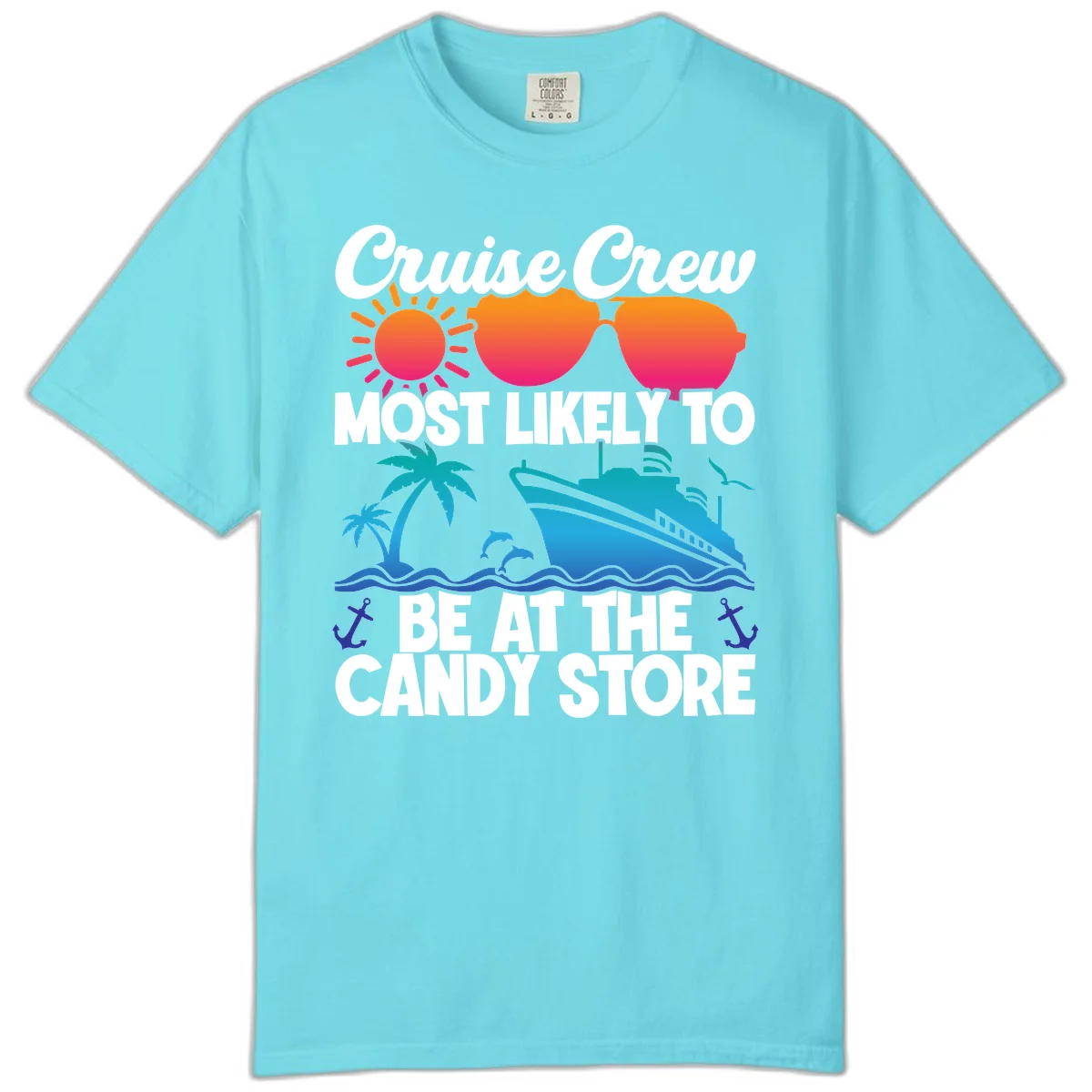 Cruise Crew Candy Store Comfort Color in Lagoon Blue