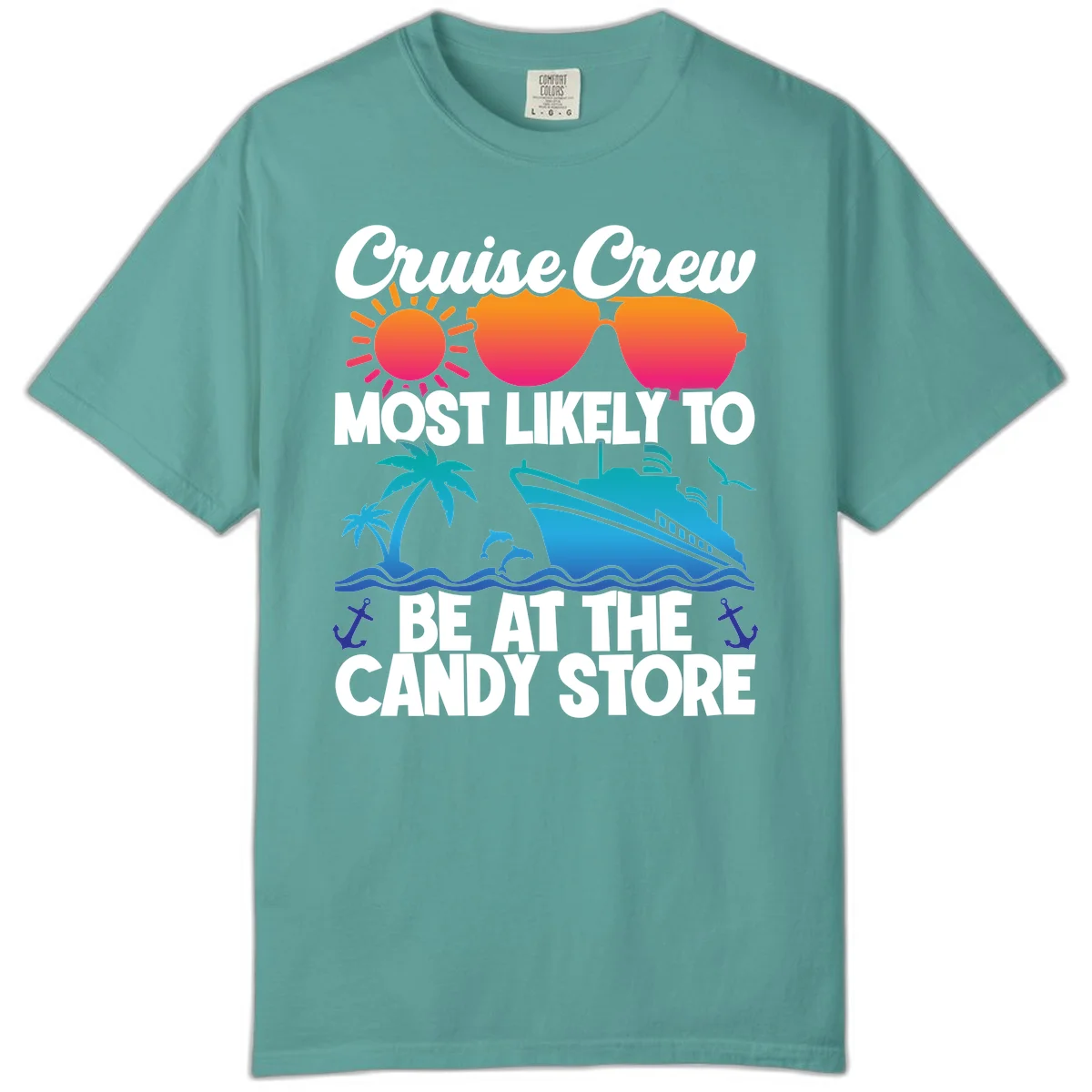 Cruise Crew Candy Store Comfort Color in Seafoam