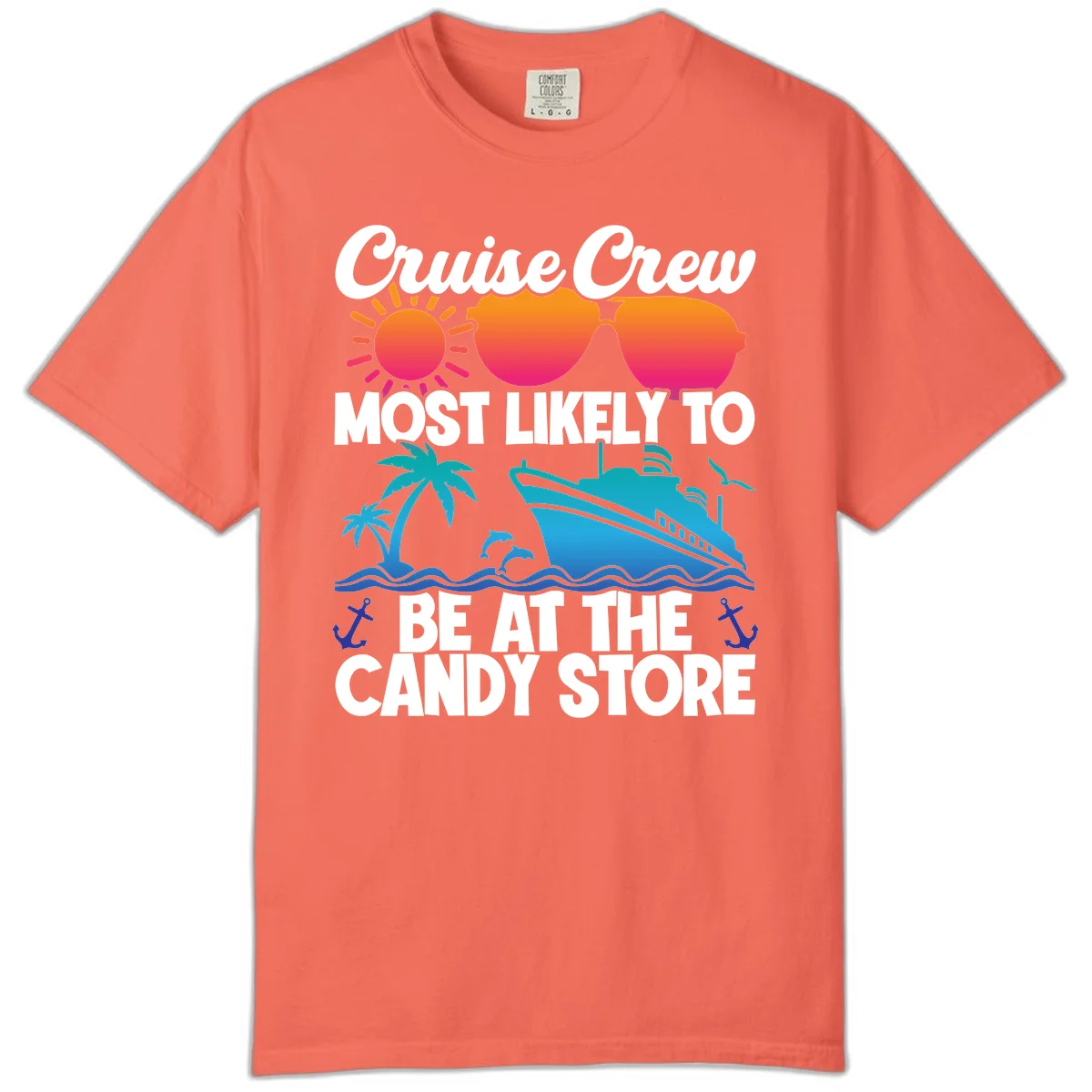 Cruise Crew Candy Store Comfort Color in Bright Salmon