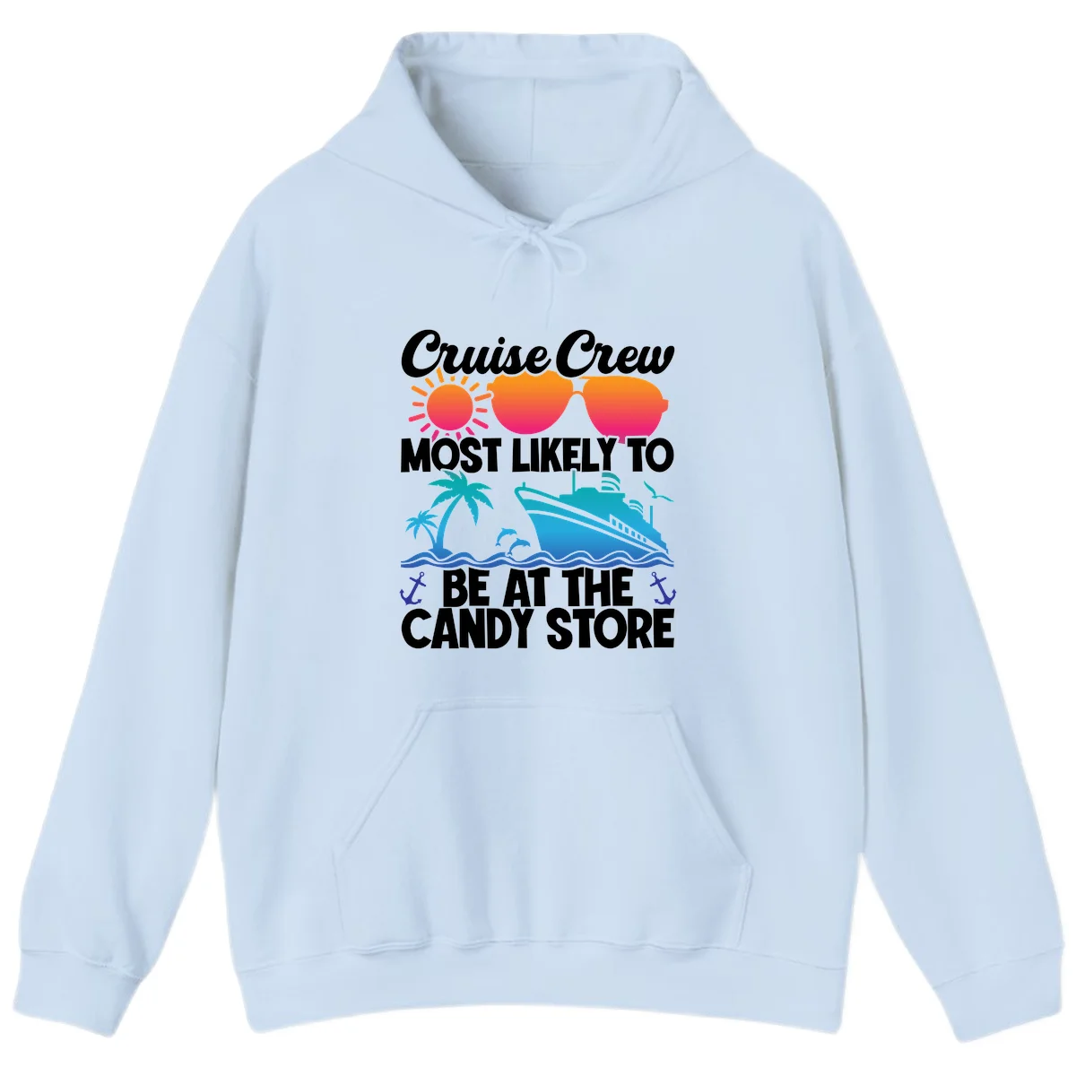 Cruise Crew Candy Store Hoodie in Light Blue