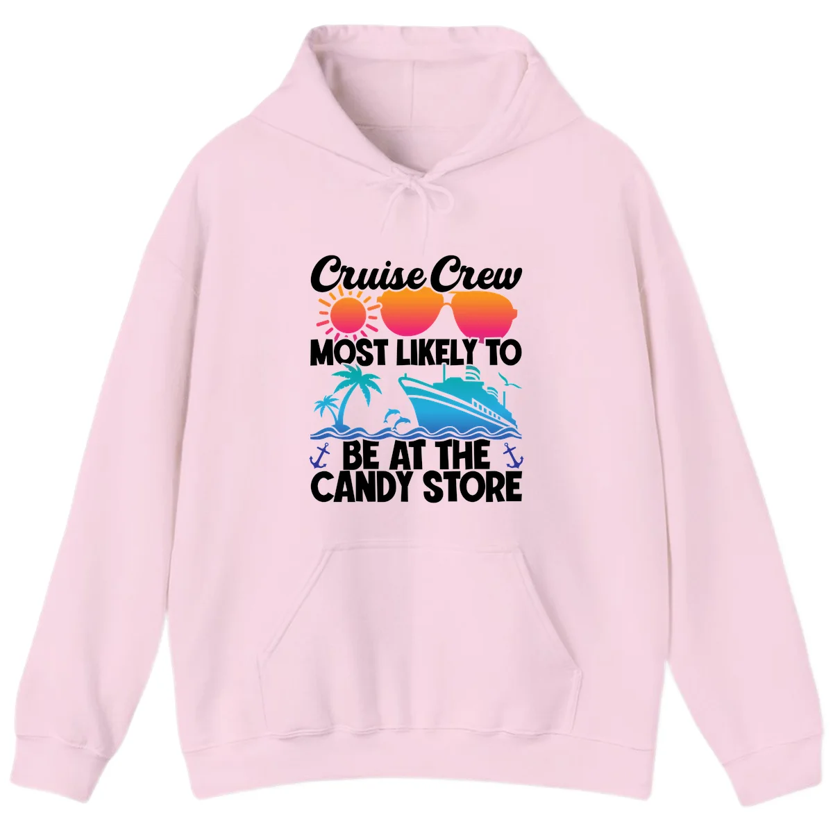 Cruise Crew Candy Store Hoodie in Light Pink