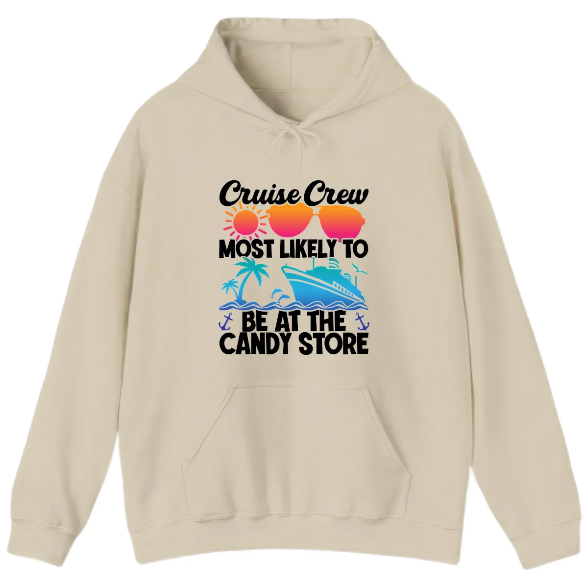 Cruise Crew Candy Store Hoodie in Sand