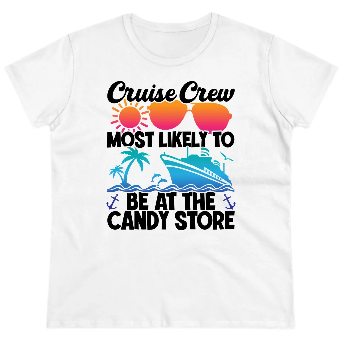 Cruise Crew Candy Store Ladies Tee in White