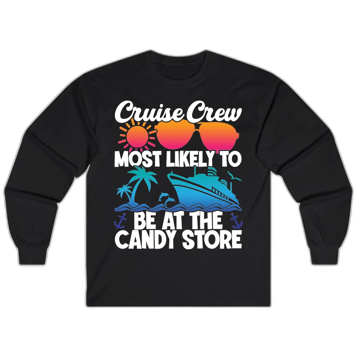 Cruise Crew Candy Store Long Sleeve in Black