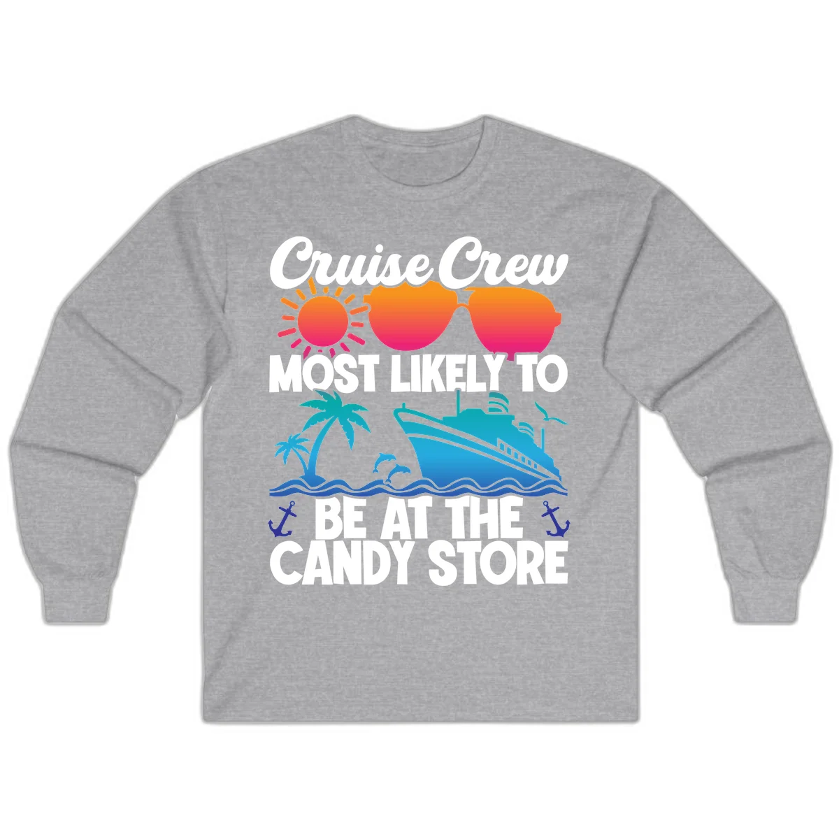Cruise Crew Candy Store Long Sleeve in Sport Grey