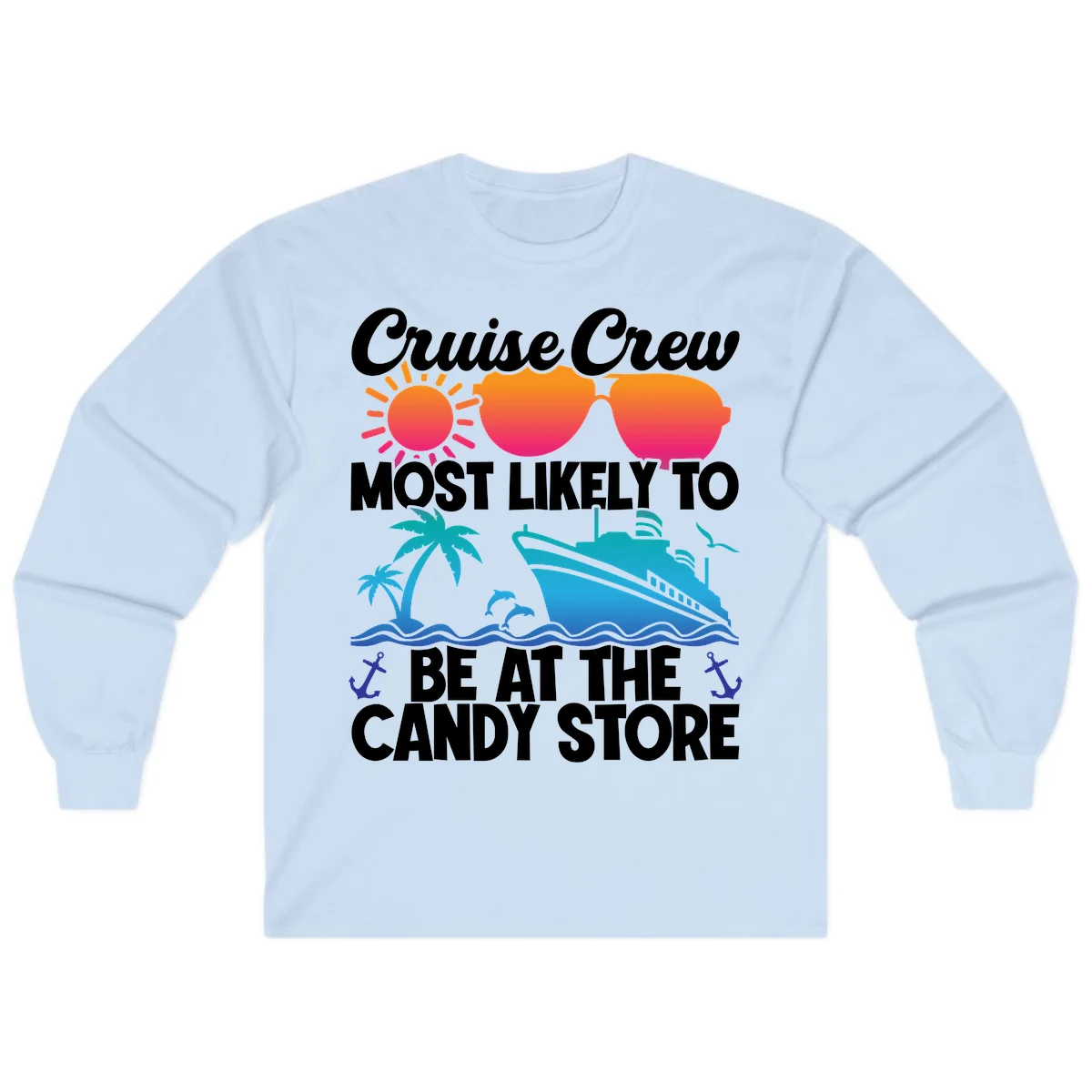 Cruise Crew Candy Store Long Sleeve in Light Blue