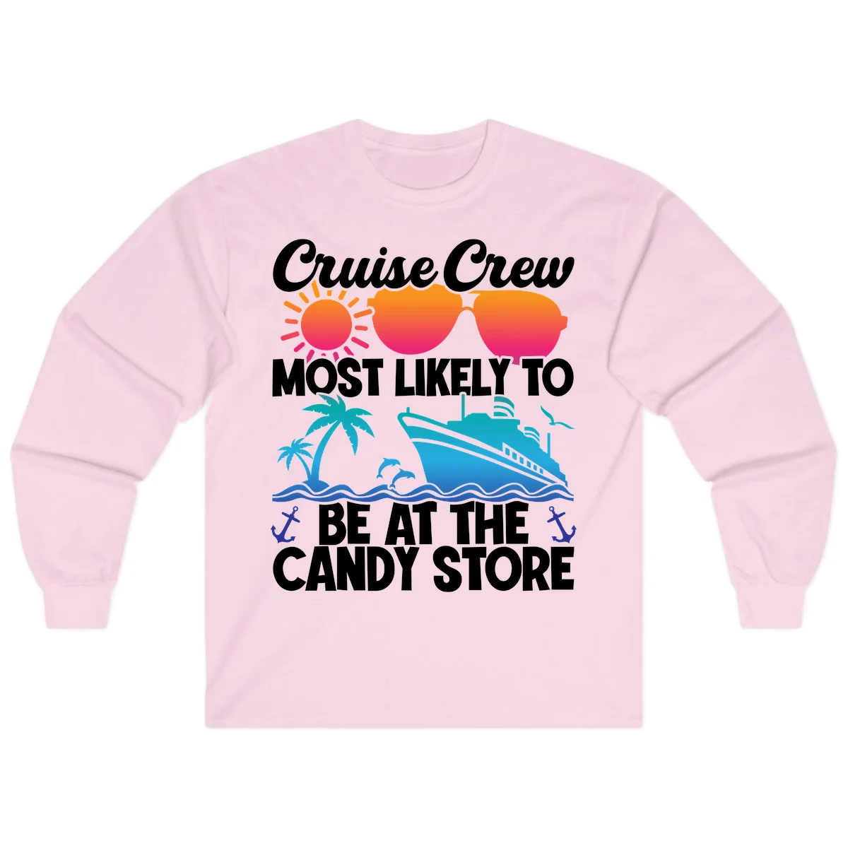 Cruise Crew Candy Store Long Sleeve in Light Pink