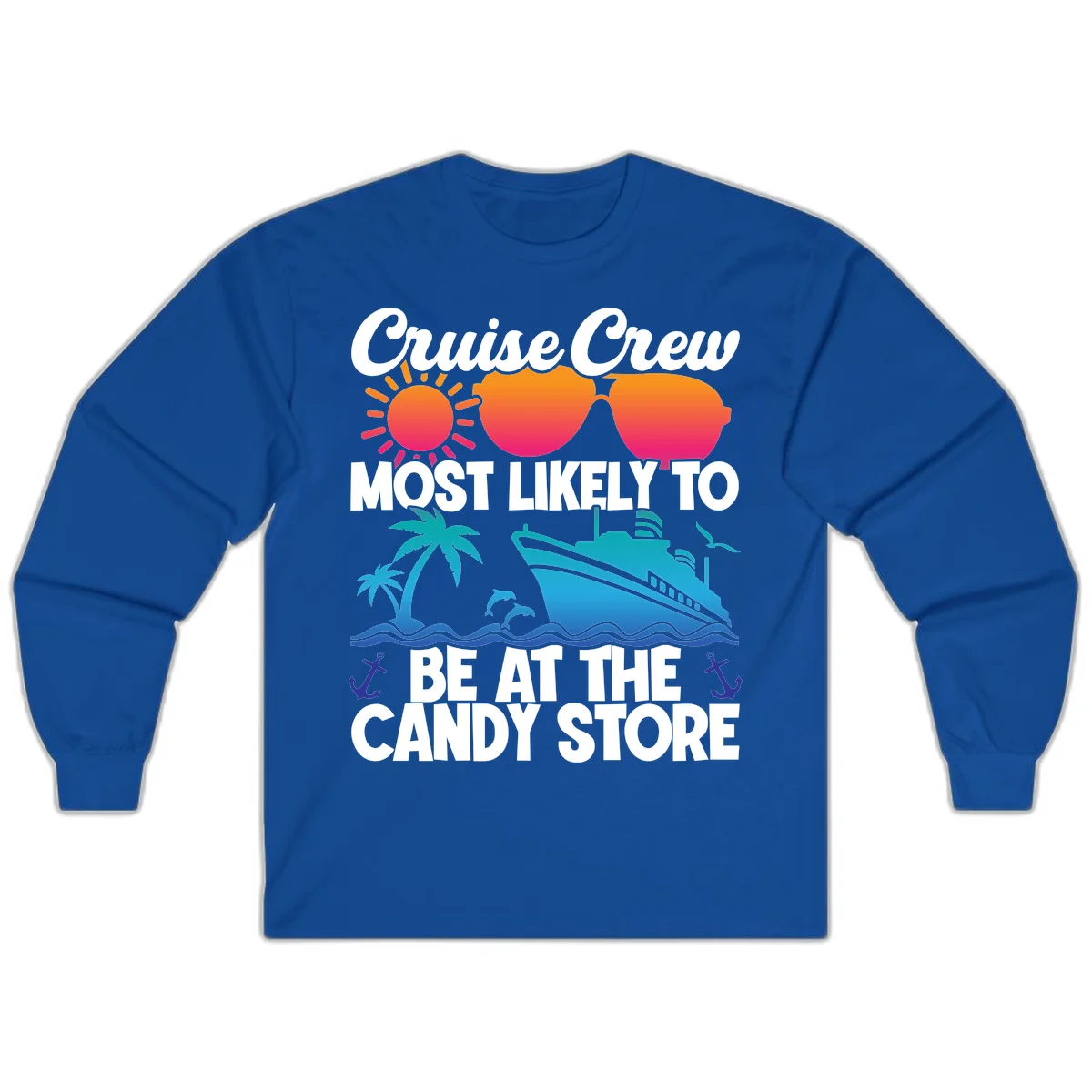 Cruise Crew Candy Store Long Sleeve in Royal
