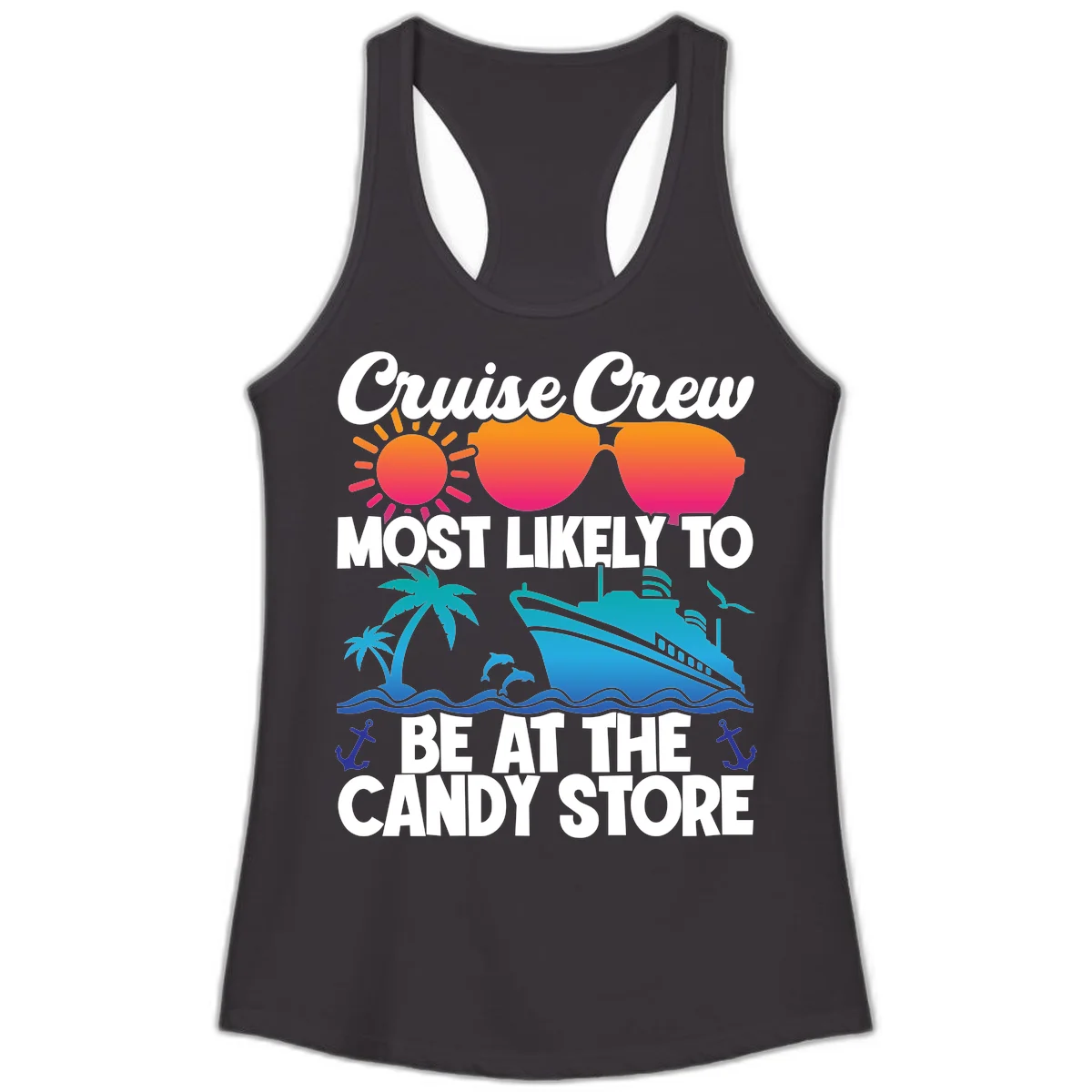 Cruise Crew Candy Store Ladies Tank in Black
