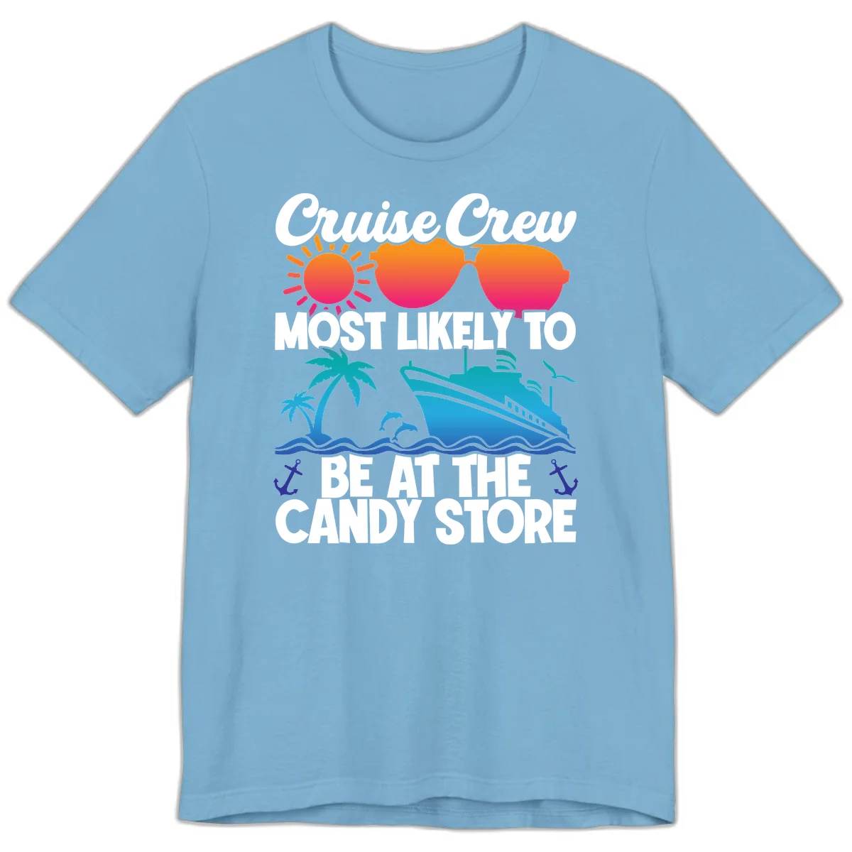 Cruise Crew Candy Store Premium T-Shirt in Ocean Blue