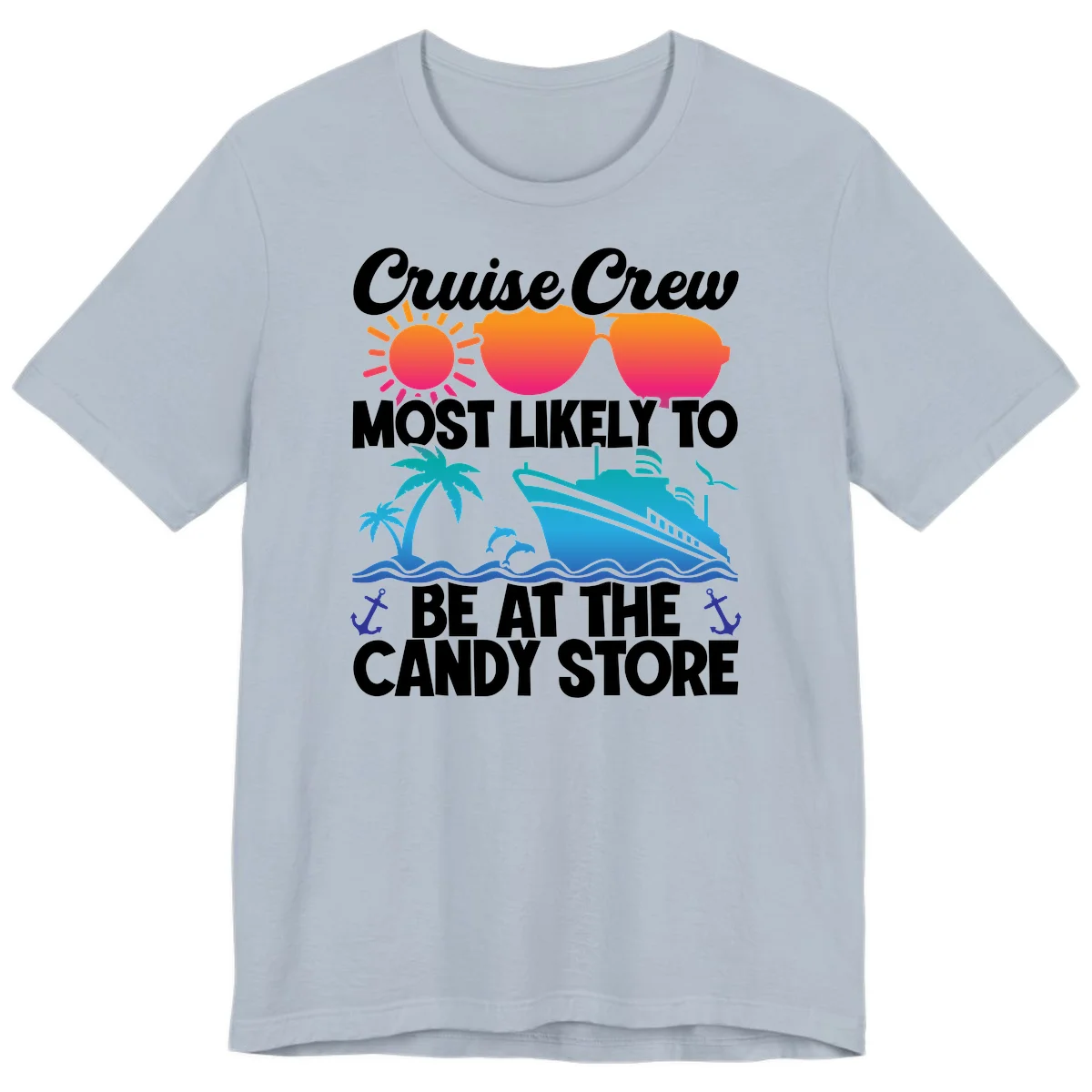 Cruise Crew Candy Store Premium T-Shirt in Light Blue