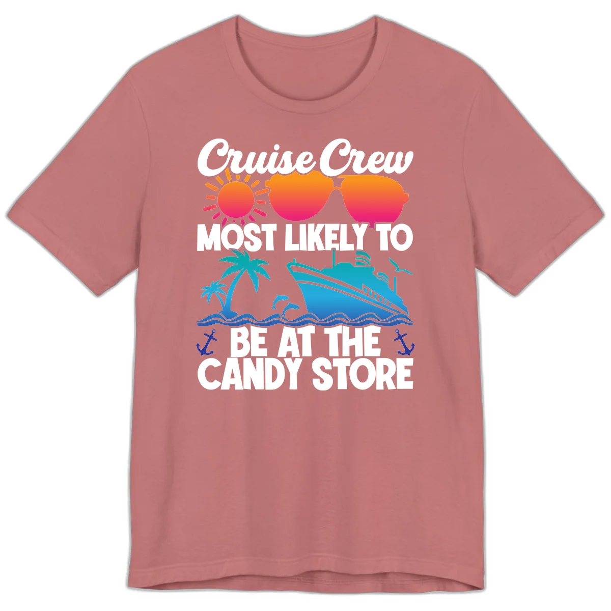 Cruise Crew Candy Store Premium T-Shirt in Mauve