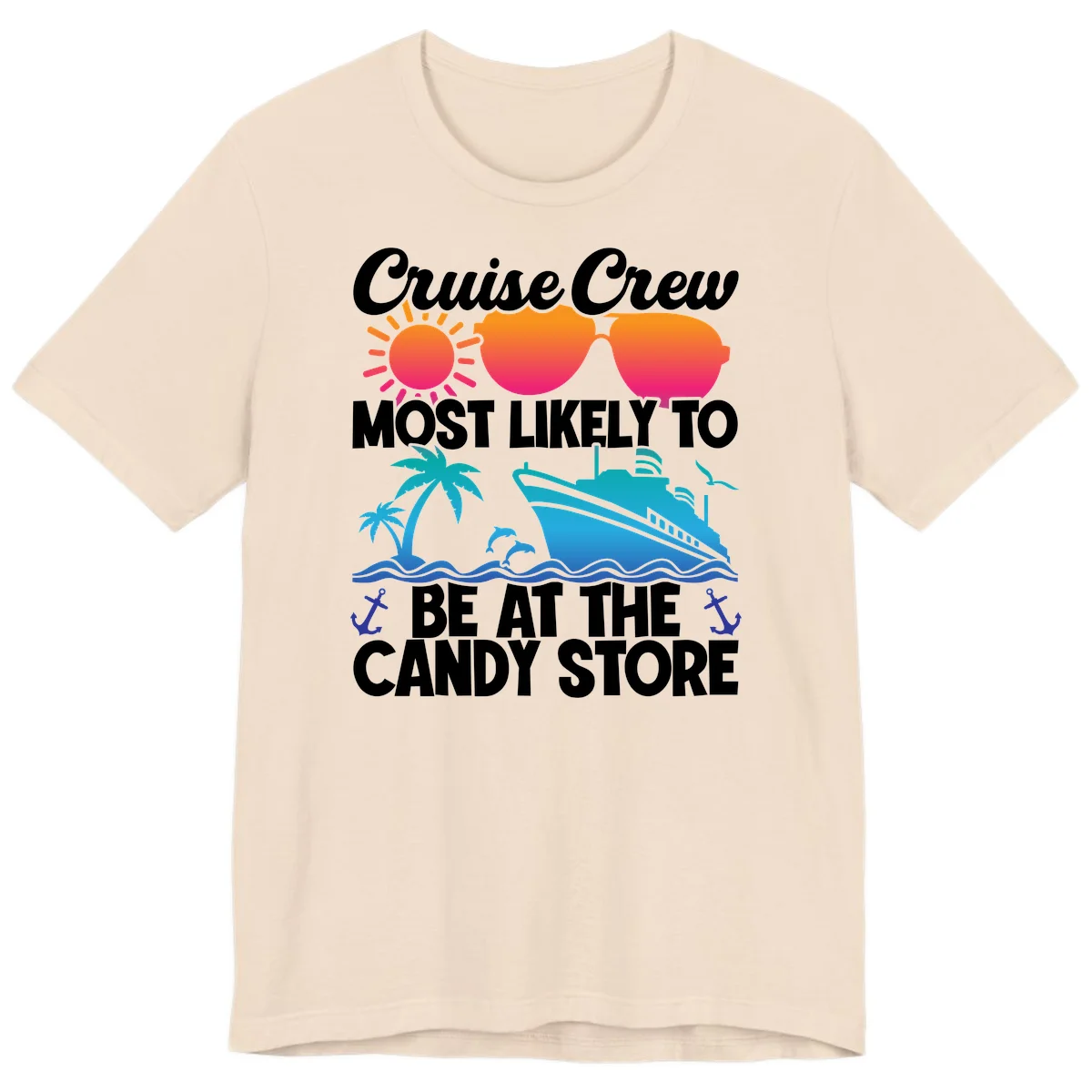 Cruise Crew Candy Store Premium T-Shirt in Soft Cream