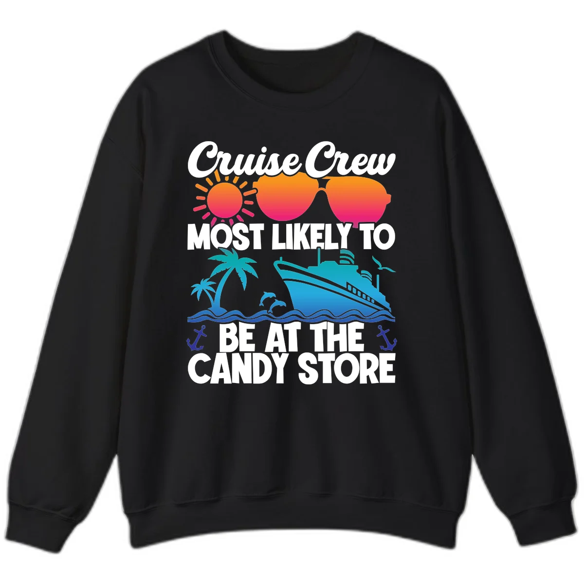 Cruise Crew Candy Store Sweatshirt in Black