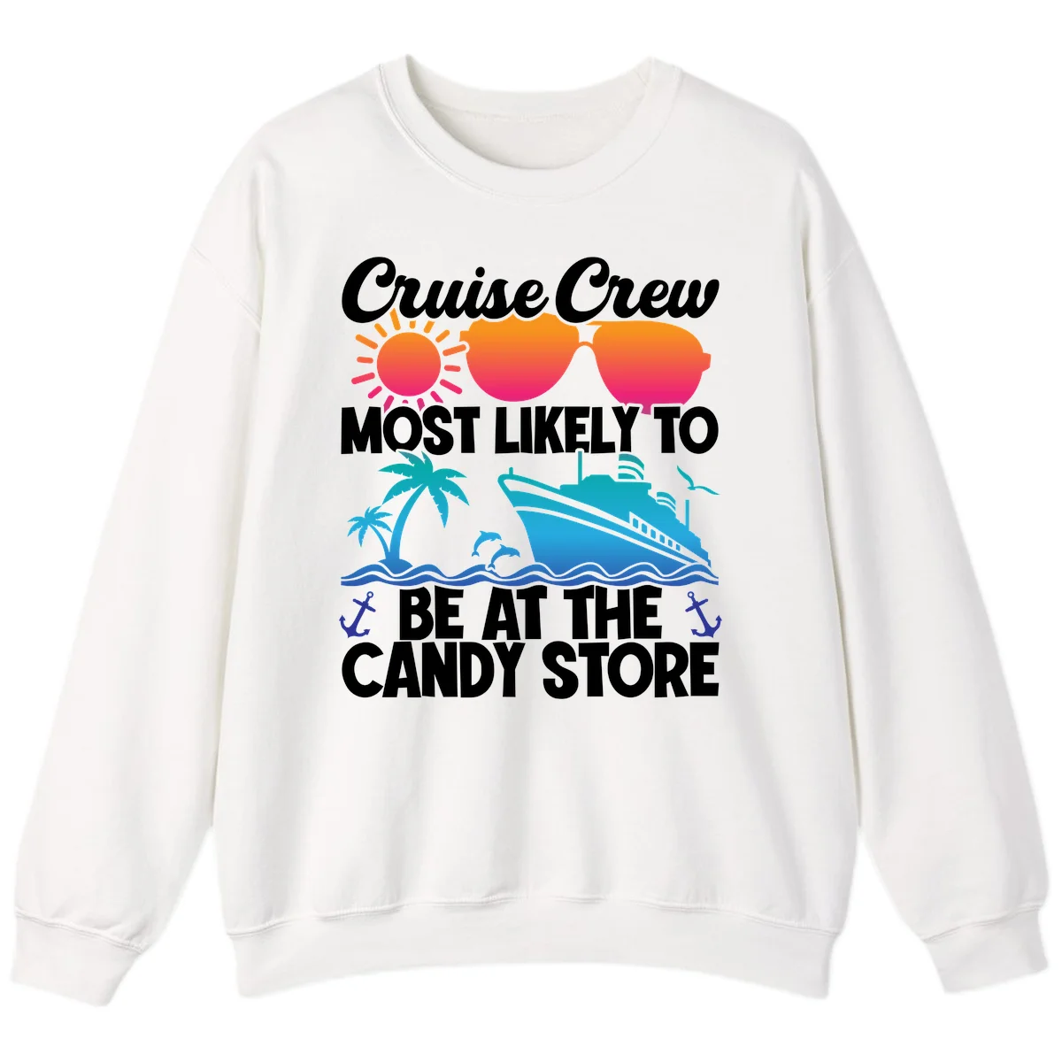 Cruise Crew Candy Store Sweatshirt in White