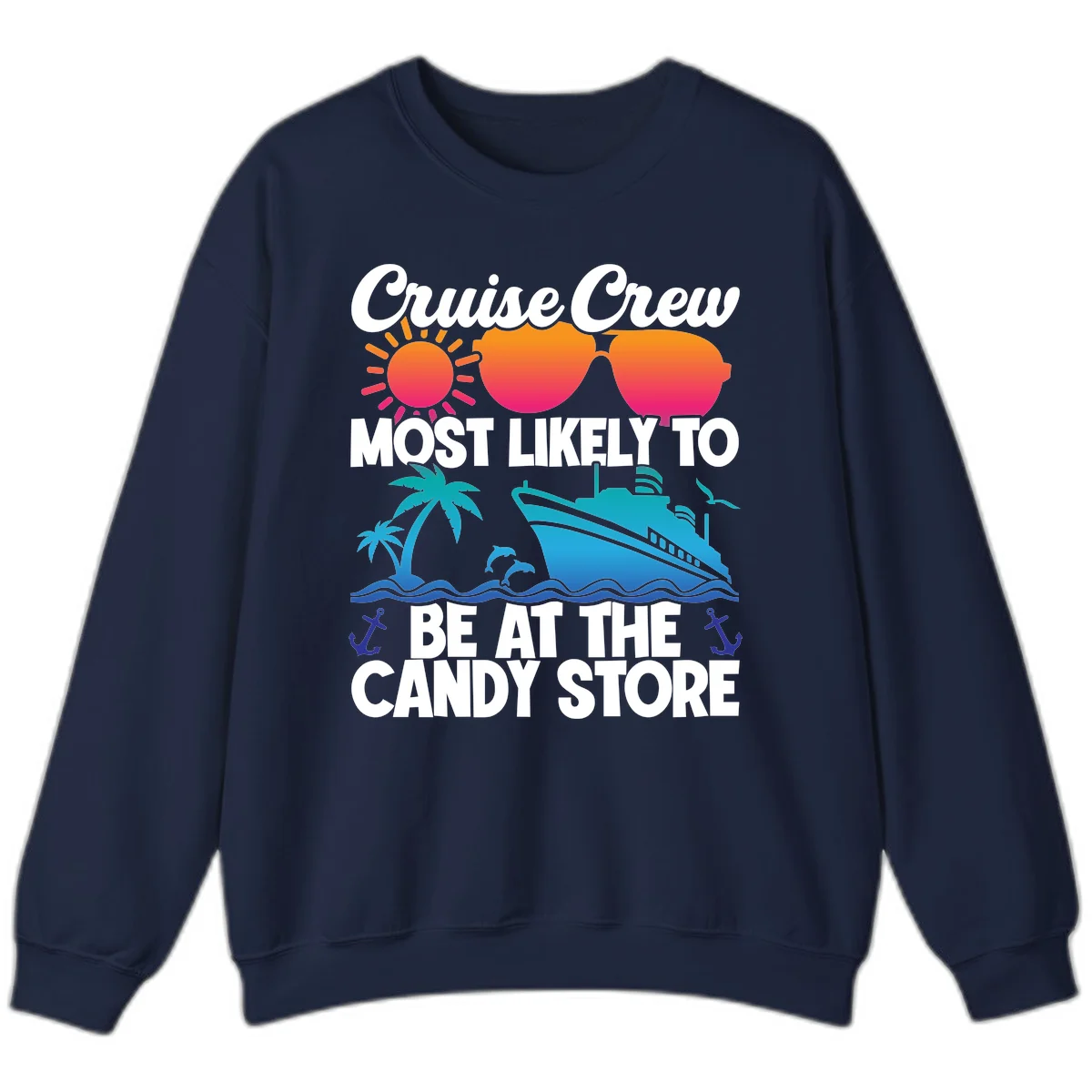 Cruise Crew Candy Store Sweatshirt in Navy