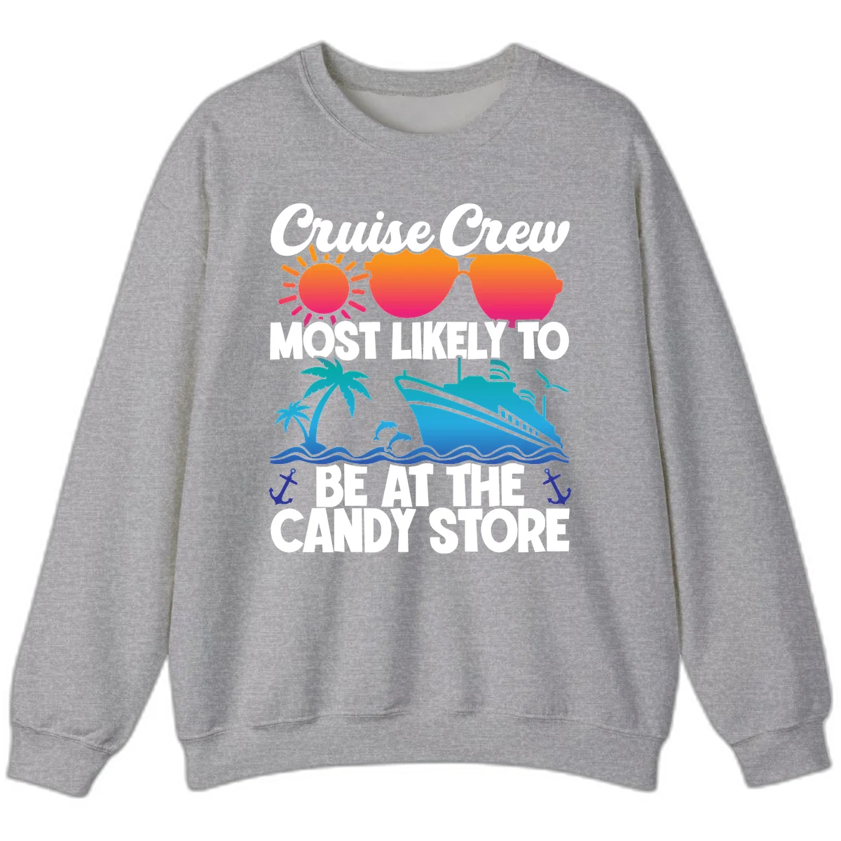 Cruise Crew Candy Store Sweatshirt in Sport Grey