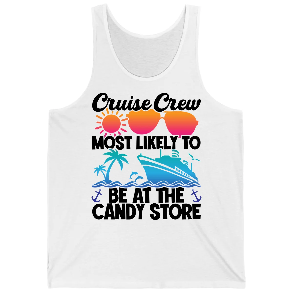 Cruise Crew Candy Store Tank in White