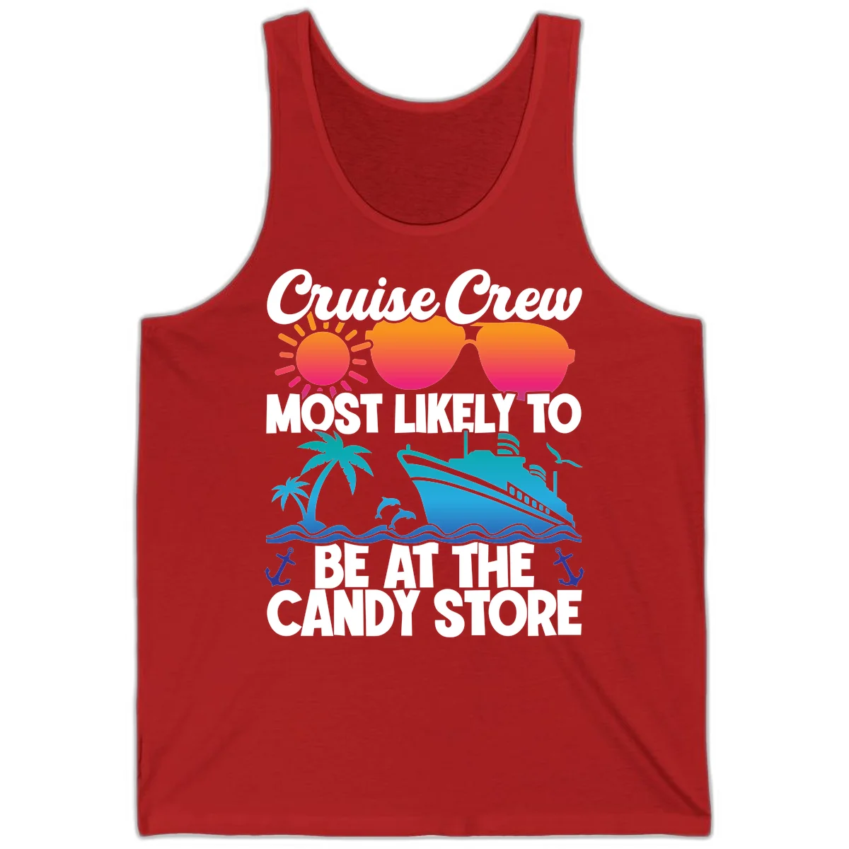 Cruise Crew Candy Store Tank in Red