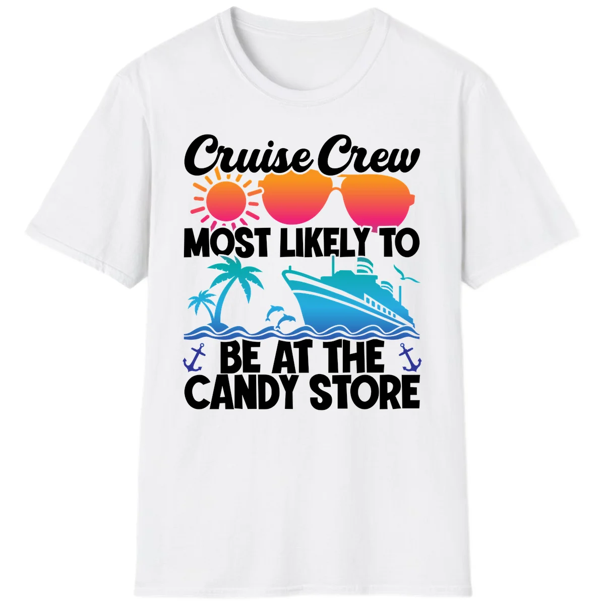 Cruise Crew Candy Store T-Shirt in White