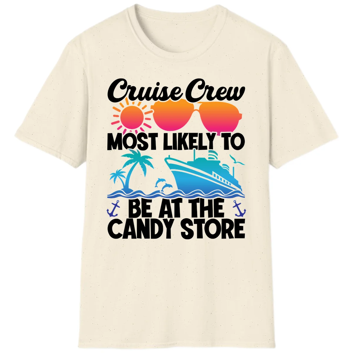 Cruise Crew Candy Store T-Shirt in Natural