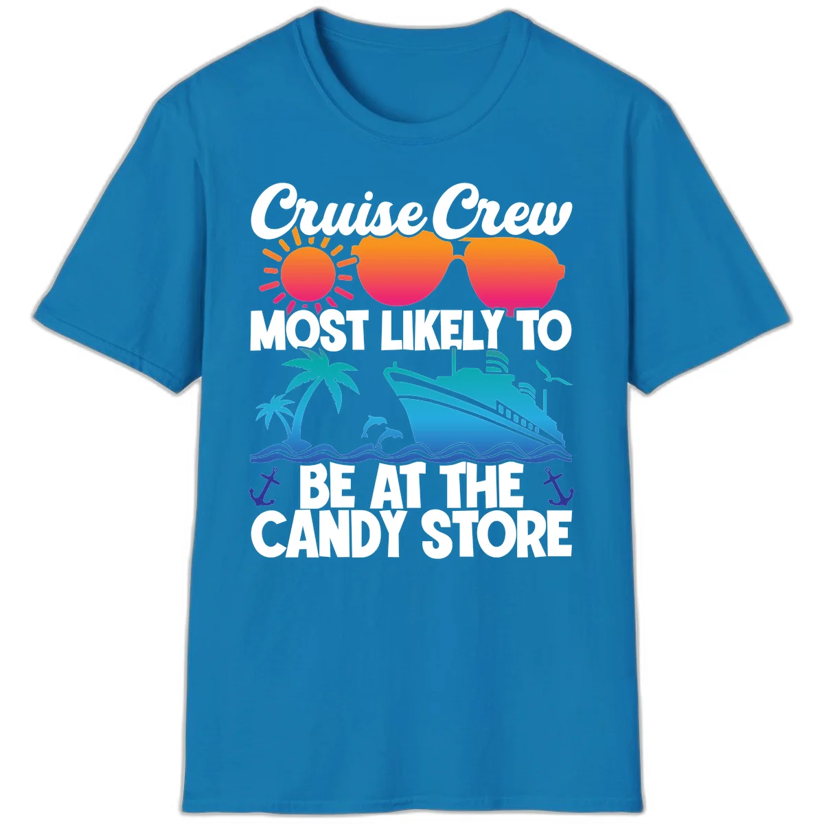 Cruise Crew Candy Store T-Shirt in Sapphire