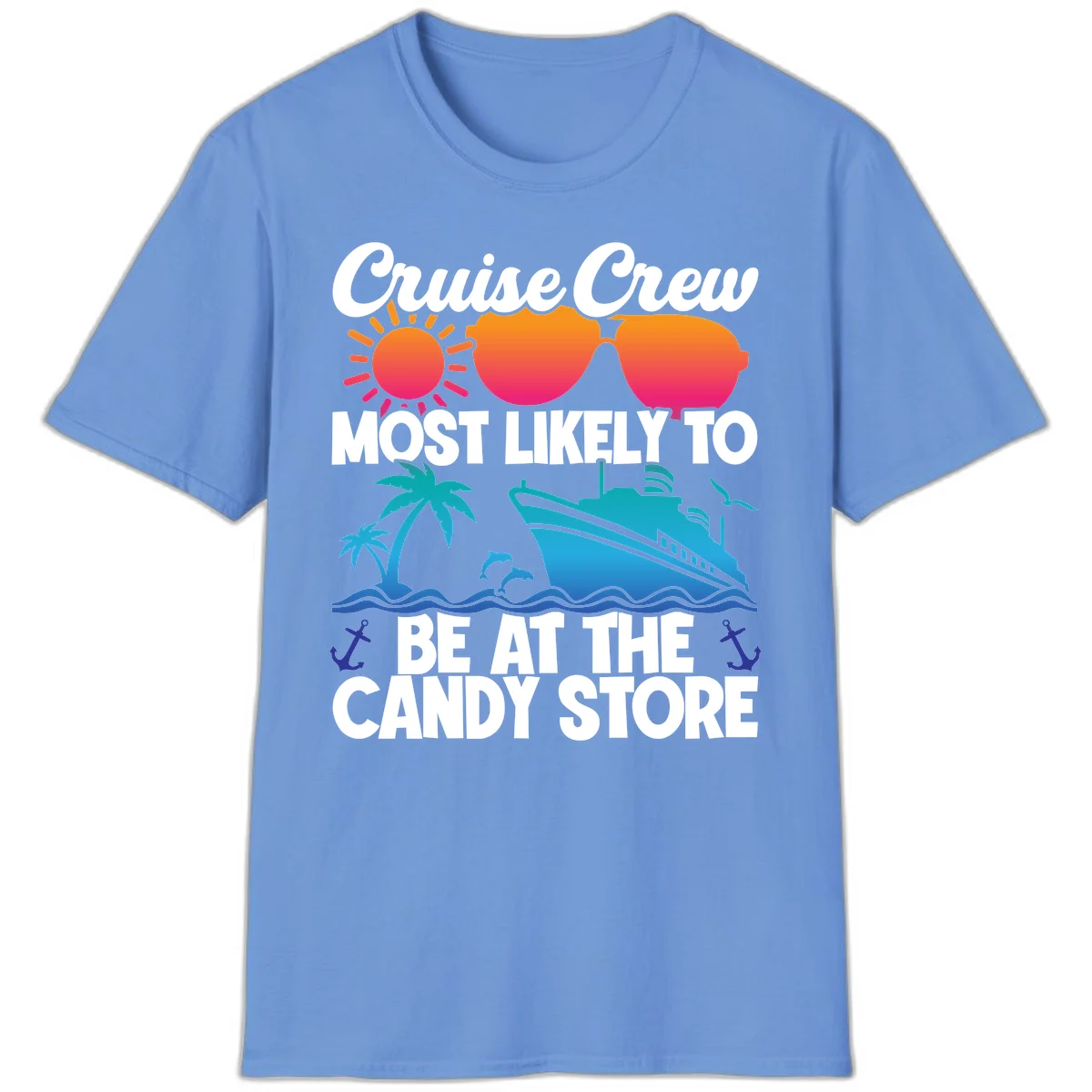 Cruise Crew Candy Store T-Shirt in Carolina Blue