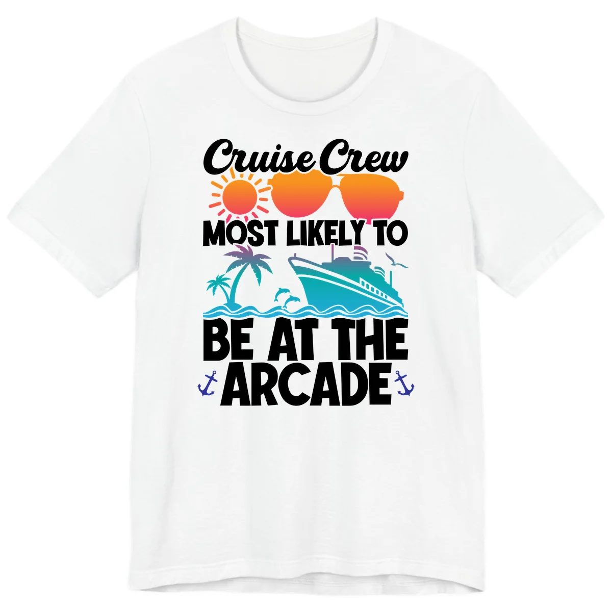 Cruise Crew Most Likely To Be At The Arcade Premium T-Shirt in White