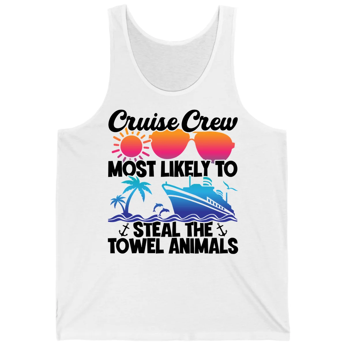 Cruise Crew Steal The Towel Animals Tank in White