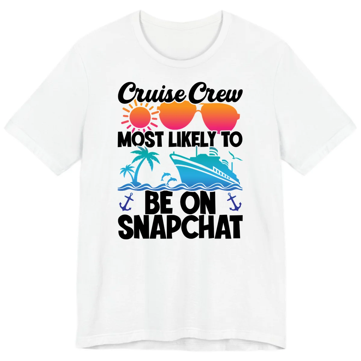 Cruise Crew Most Likely To Snapchat Premium T-Shirt in White