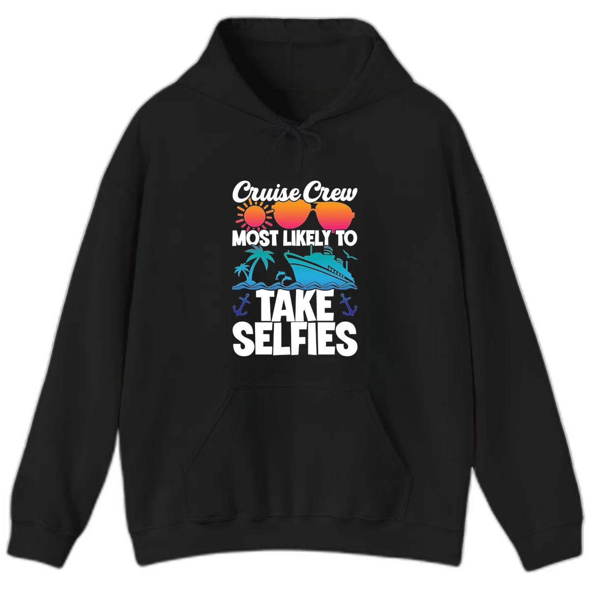 Cruise Crew Most Likely To Take Selfies Hoodie in Black