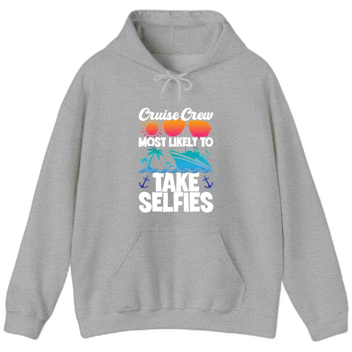 Cruise Crew Most Likely To Take Selfies Hoodie in Sport Grey