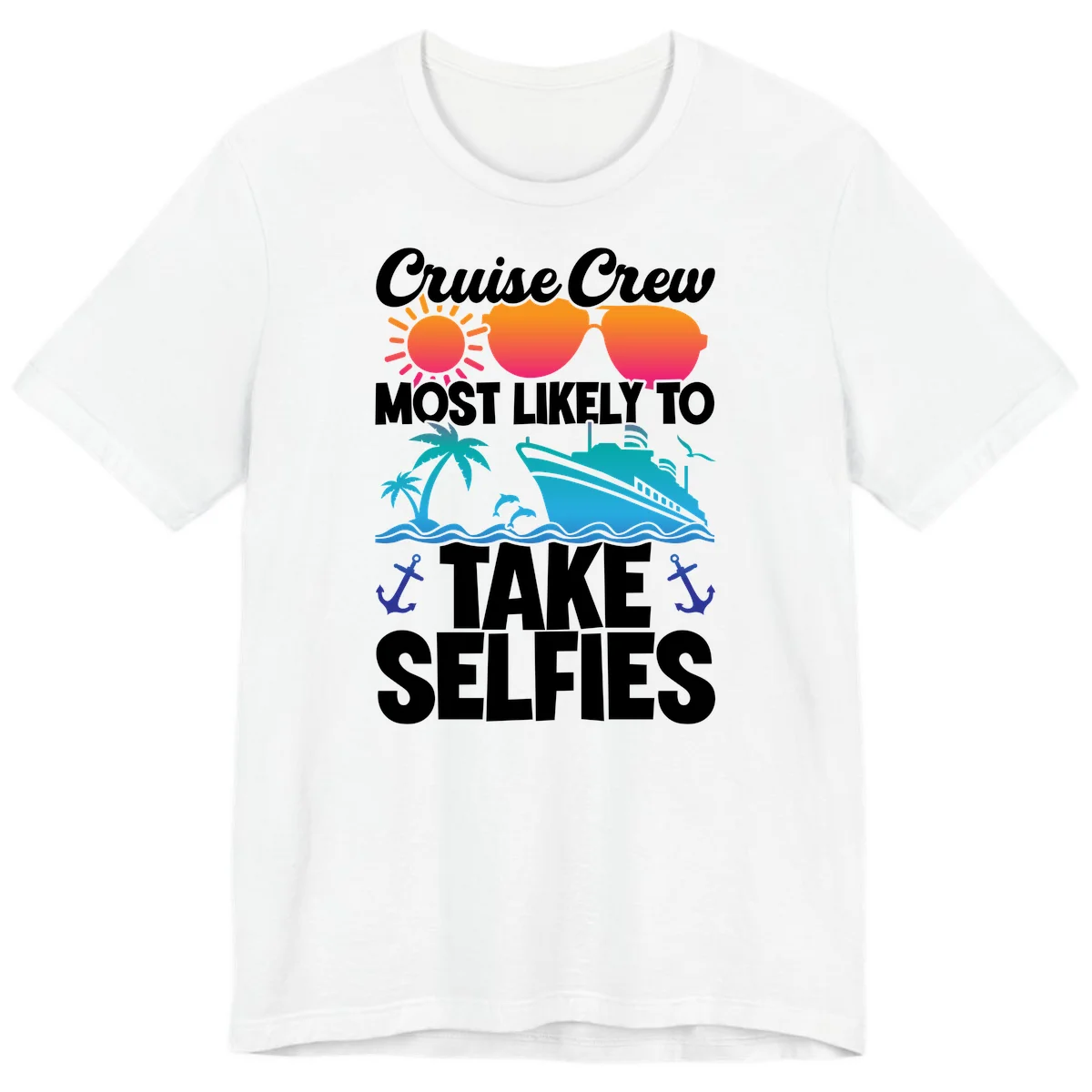 Cruise Crew Most Likely To Take Selfies Premium T-Shirt in White