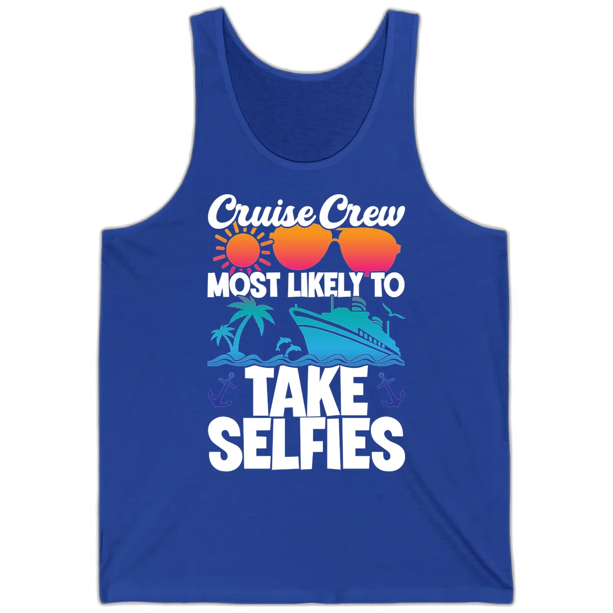 Cruise Crew Most Likely To Take Selfies Tank in True Royal