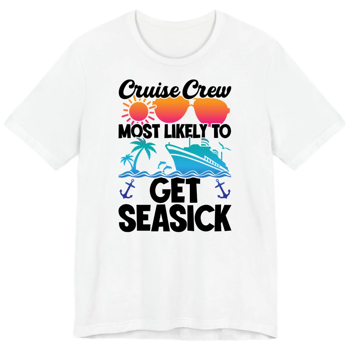 Cruise Crew Most Likely To Get Seasick Premium T-Shirt in White