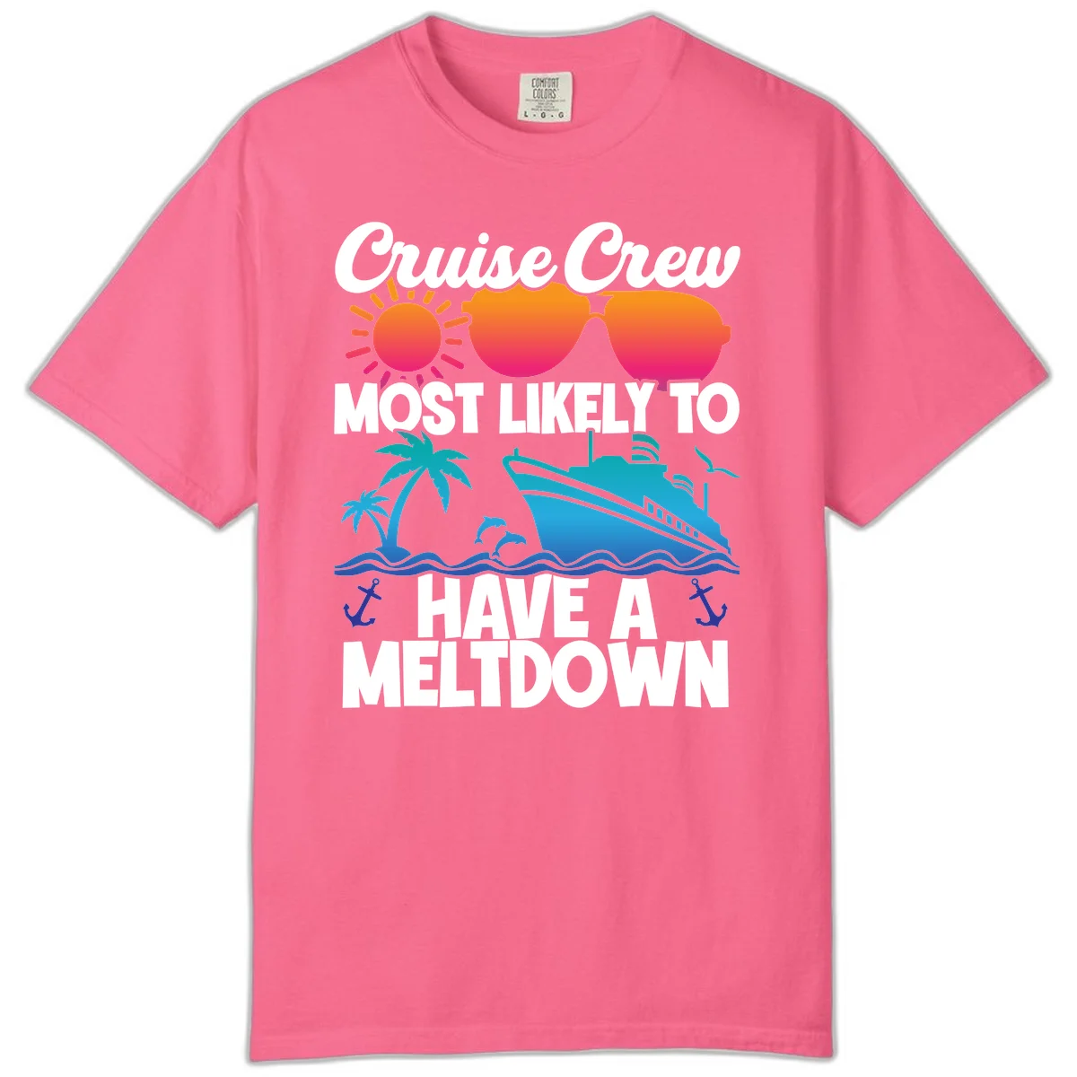 Cruise Crew Most Likely To Meltdown Comfort Color in Crunchberry
