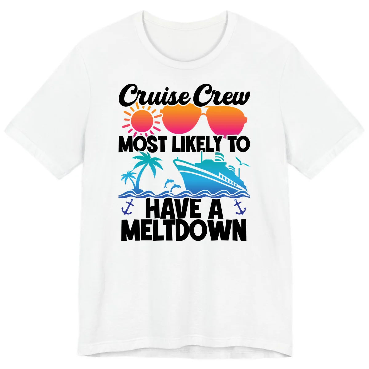 Cruise Crew Most Likely To Meltdown Premium T-Shirt in White