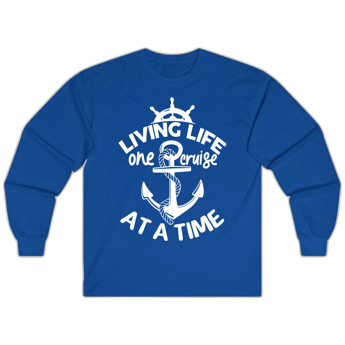 Living Life One Cruise At A Time Long Sleeve in Royal