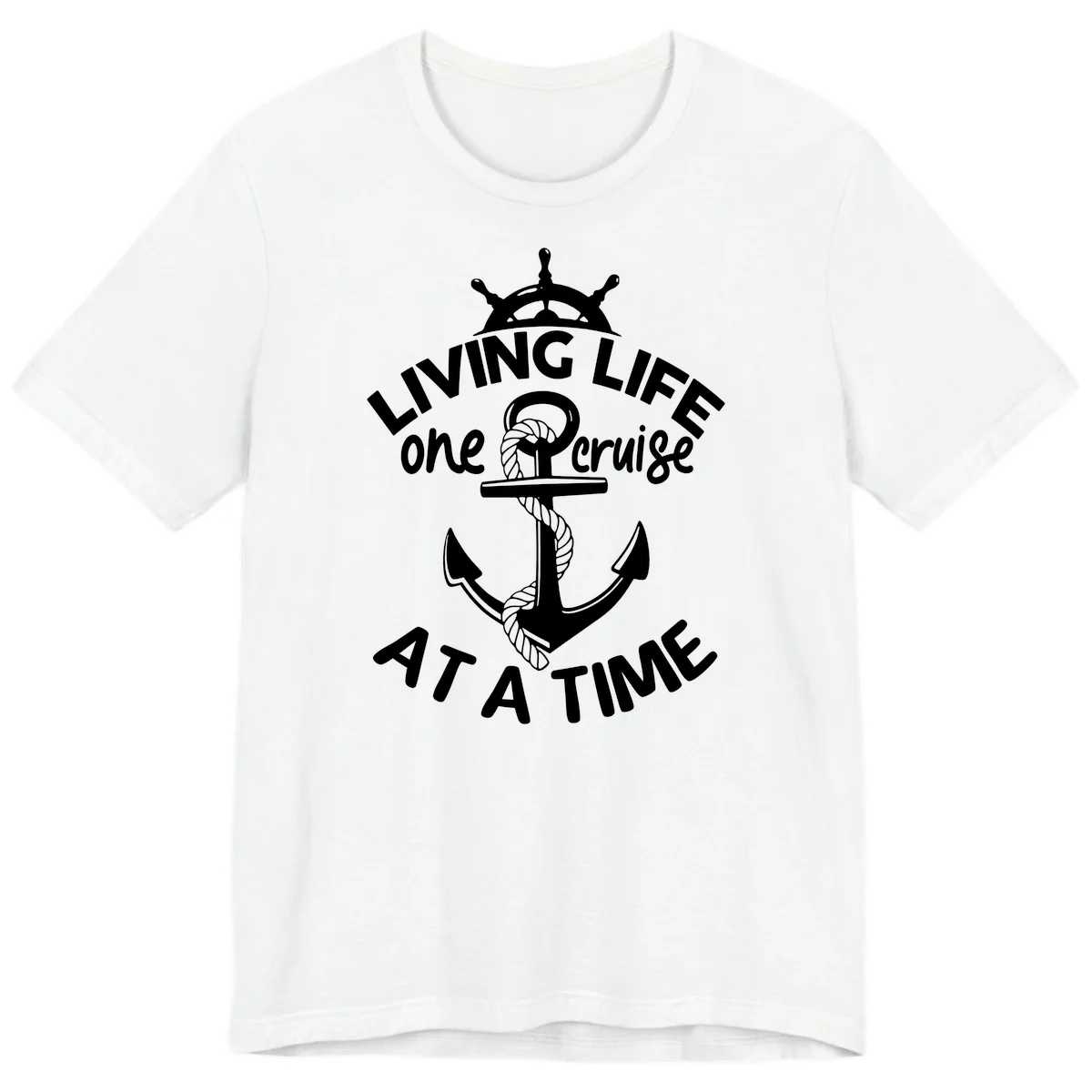 Living Life One Cruise At A Time Premium T-Shirt in White