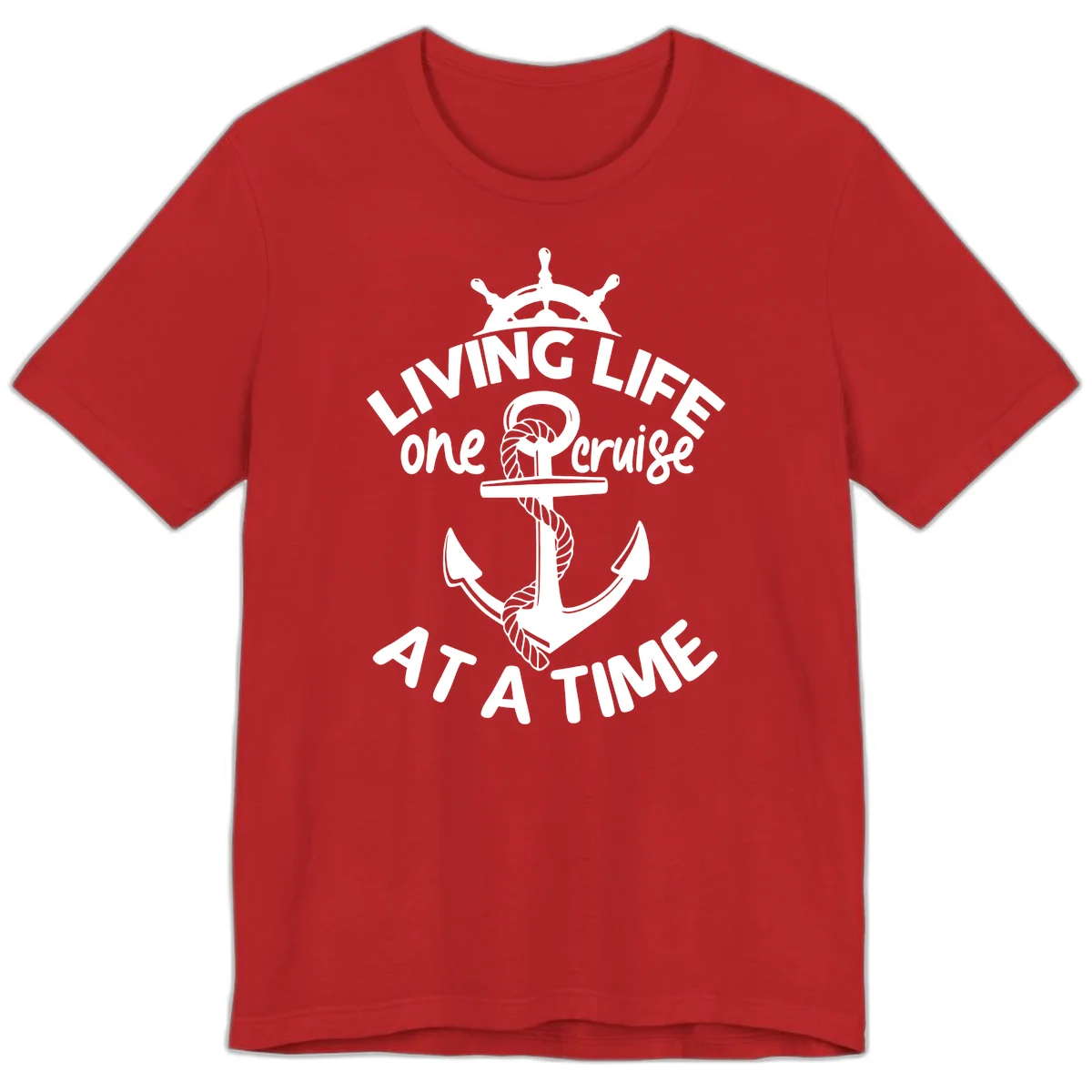 Living Life One Cruise At A Time Premium T-Shirt in Red